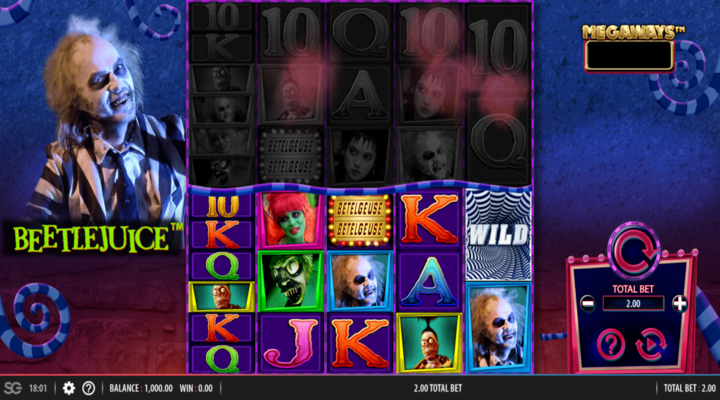 Beetlejuice Megaways slot screenshot